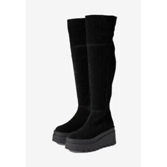 FREE PEOPLE London Calling Wedge Over-the-Knee Boots Size 7 ( 37.5 EU ) - Picture 3 of 7